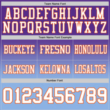 Загрузить изображение в средство просмотра галереи, Custom Purple White Light Blue-Orange Authentic Fade Fashion Football Jersey