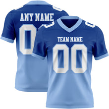 Load image into Gallery viewer, Custom Royal White-Light Blue Authentic Fade Fashion Football Jersey