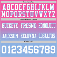 Загрузить изображение в средство просмотра галереи, Custom Pink White-Light Blue Authentic Fade Fashion Football Jersey