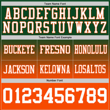 Load image into Gallery viewer, Custom Green White-Orange Authentic Fade Fashion Football Jersey
