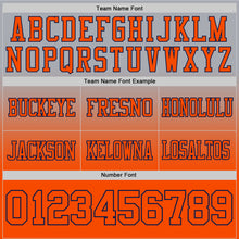 Load image into Gallery viewer, Custom Gray Orange-Navy Authentic Fade Fashion Football Jersey