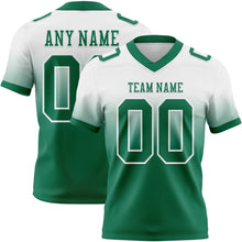 Load image into Gallery viewer, Custom White Kelly Green Authentic Fade Fashion Football Jersey
