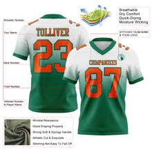 Загрузить изображение в средство просмотра галереи, Custom White Orange-Kelly Green Authentic Fade Fashion Football Jersey