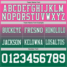 Загрузить изображение в средство просмотра галереи, Custom Pink White-Kelly Green Authentic Fade Fashion Football Jersey