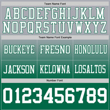 Charger l'image dans la galerie, Custom Gray White-Kelly Green Authentic Fade Fashion Football Jersey