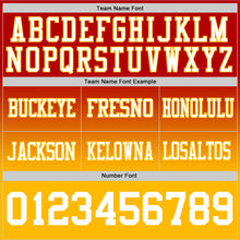 Load image into Gallery viewer, Custom Red White-Gold Authentic Fade Fashion Football Jersey