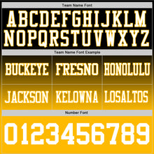 Load image into Gallery viewer, Custom Black White-Gold Authentic Fade Fashion Football Jersey