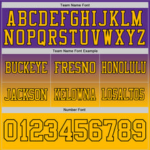 Charger l'image dans la galerie, Custom Purple Gold-Black Authentic Fade Fashion Football Jersey