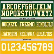 Load image into Gallery viewer, Custom Green White-Gold Authentic Fade Fashion Football Jersey