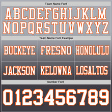 Charger l'image dans la galerie, Custom Gray White Steel Gray-Orange Authentic Fade Fashion Football Jersey