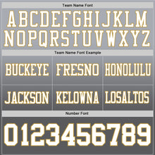 Charger l'image dans la galerie, Custom Gray White Steel Gray-Old Gold Authentic Fade Fashion Football Jersey