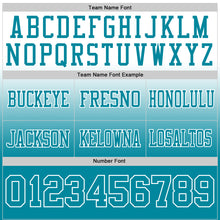 Load image into Gallery viewer, Custom White Teal Authentic Fade Fashion Football Jersey