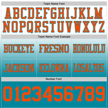 Загрузить изображение в средство просмотра галереи, Custom White Orange-Teal Authentic Fade Fashion Football Jersey
