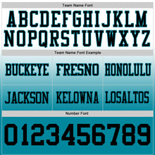 Load image into Gallery viewer, Custom White Black-Teal Authentic Fade Fashion Football Jersey