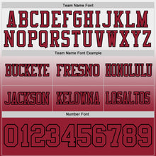 Load image into Gallery viewer, Custom White Cardinal-Black Authentic Fade Fashion Football Jersey