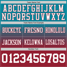 Загрузить изображение в средство просмотра галереи, Custom Teal White-Cardinal Authentic Fade Fashion Football Jersey