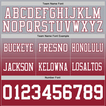 Load image into Gallery viewer, Custom Gray White-Cardinal Authentic Fade Fashion Football Jersey