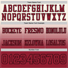 Load image into Gallery viewer, Custom Cream Cardinal-Black Authentic Fade Fashion Football Jersey