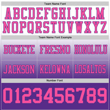 Load image into Gallery viewer, Custom White Pink-Purple Authentic Fade Fashion Football Jersey