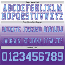 Load image into Gallery viewer, Custom White Light Blue-Purple Authentic Fade Fashion Football Jersey