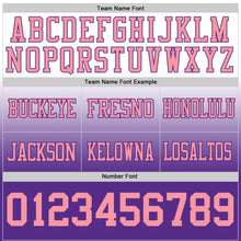 Load image into Gallery viewer, Custom White Medium Pink-Purple Authentic Fade Fashion Football Jersey