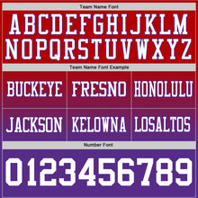 Load image into Gallery viewer, Custom Red White-Purple Authentic Fade Fashion Football Jersey
