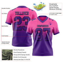 Load image into Gallery viewer, Custom Pink Purple-Black Authentic Fade Fashion Football Jersey