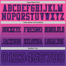 Load image into Gallery viewer, Custom Pink Purple-Black Authentic Fade Fashion Football Jersey