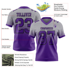 Laden Sie das Bild in den Galerie-Viewer, Custom Gray Purple-Black Authentic Fade Fashion Football Jersey