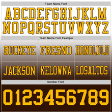 Load image into Gallery viewer, Custom White Gold-Brown Authentic Fade Fashion Football Jersey