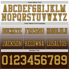 Load image into Gallery viewer, Custom White Old Gold-Brown Authentic Fade Fashion Football Jersey