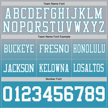 Load image into Gallery viewer, Custom Gray White-Panther Blue Authentic Fade Fashion Football Jersey