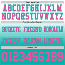 Load image into Gallery viewer, Custom White Pink-Aqua Authentic Fade Fashion Football Jersey