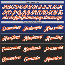 Load image into Gallery viewer, Custom Stitched Royal White Black-Orange Fade Fashion Sports Pullover Sweatshirt Hoodie