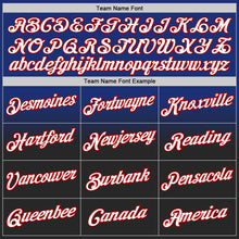 Charger l'image dans la galerie, Custom Stitched Royal White Black-Red Fade Fashion Sports Pullover Sweatshirt Hoodie