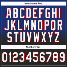 Charger l'image dans la galerie, Custom Stitched Royal White Black-Red Fade Fashion Sports Pullover Sweatshirt Hoodie