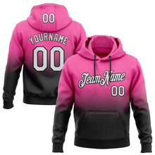 Load image into Gallery viewer, Custom Stitched Pink White-Black Fade Fashion Sports Pullover Sweatshirt Hoodie