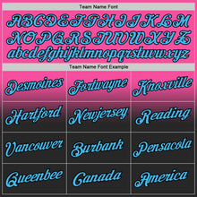 Load image into Gallery viewer, Custom Stitched Pink Sky Blue-Black Fade Fashion Sports Pullover Sweatshirt Hoodie