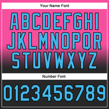 Load image into Gallery viewer, Custom Stitched Pink Sky Blue-Black Fade Fashion Sports Pullover Sweatshirt Hoodie