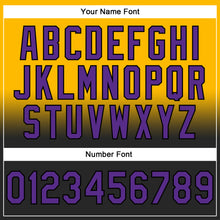 Load image into Gallery viewer, Custom Stitched Gold Purple-Black Fade Fashion Sports Pullover Sweatshirt Hoodie