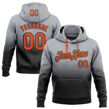 Load image into Gallery viewer, Custom Stitched Gray Orange-Black Fade Fashion Sports Pullover Sweatshirt Hoodie