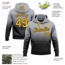 Загрузить изображение в средство просмотра галереи, Custom Stitched Gray Gold-Black Fade Fashion Sports Pullover Sweatshirt Hoodie