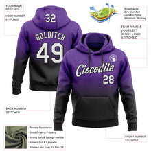Load image into Gallery viewer, Custom Stitched Purple White-Black Fade Fashion Sports Pullover Sweatshirt Hoodie