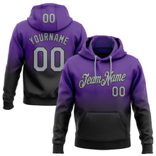 Load image into Gallery viewer, Custom Stitched Purple Gray-Black Fade Fashion Sports Pullover Sweatshirt Hoodie