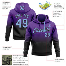 Load image into Gallery viewer, Custom Stitched Purple Light Blue-Black Fade Fashion Sports Pullover Sweatshirt Hoodie
