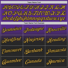 Load image into Gallery viewer, Custom Stitched Purple Old Gold-Black Fade Fashion Sports Pullover Sweatshirt Hoodie