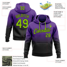 Load image into Gallery viewer, Custom Stitched Purple Neon Green-Black Fade Fashion Sports Pullover Sweatshirt Hoodie