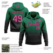 Load image into Gallery viewer, Custom Stitched Kelly Green Pink-Black Fade Fashion Sports Pullover Sweatshirt Hoodie
