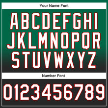 Load image into Gallery viewer, Custom Stitched Kelly Green White Black-Red Fade Fashion Sports Pullover Sweatshirt Hoodie