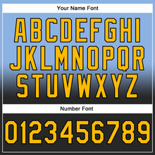 Load image into Gallery viewer, Custom Stitched Light Blue Gold-Black Fade Fashion Sports Pullover Sweatshirt Hoodie